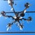 Vintage Six-Armed Chandelier with Glass Drops For Sale - Image 6 of 10