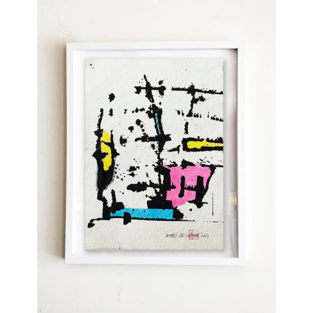 Abstract Hanabi. IV Framed Abstract Colorful Painting For Sale - Image 3 of 4