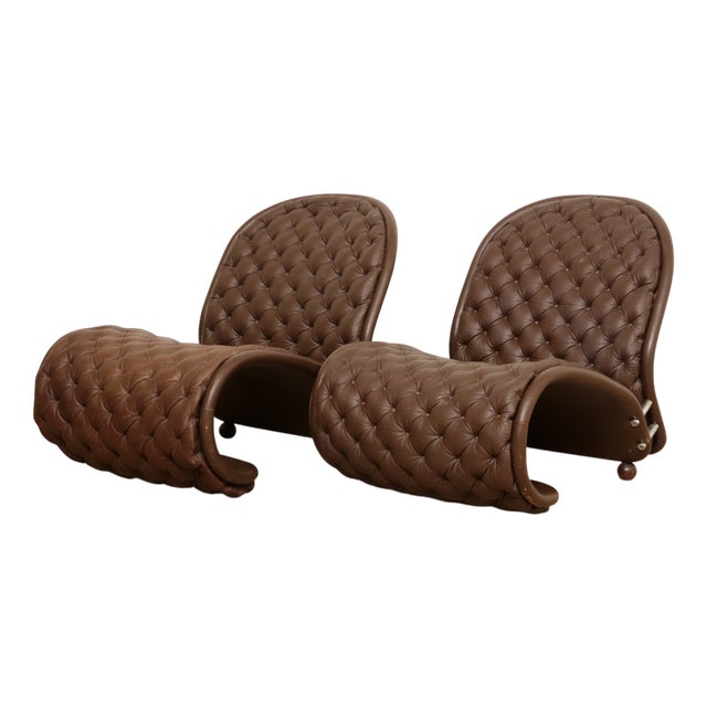 G de Luxe System 1-2-3 Easy Chair by Verner Panton for Fritz Hansen, 1970s, Set of 2 For Sale