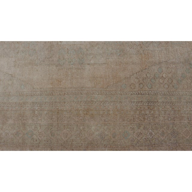 Vintage Gallery Turkish Oushak Rug in Earth Tones, Light Brown and Taupe For Sale - Image 10 of 12