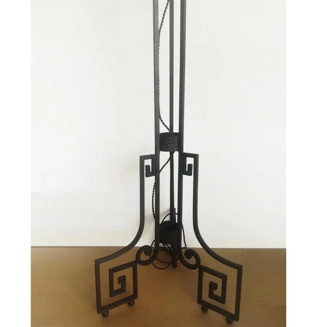Art Deco Cast Iron Floor Lamp For Sale - Image 6 of 9