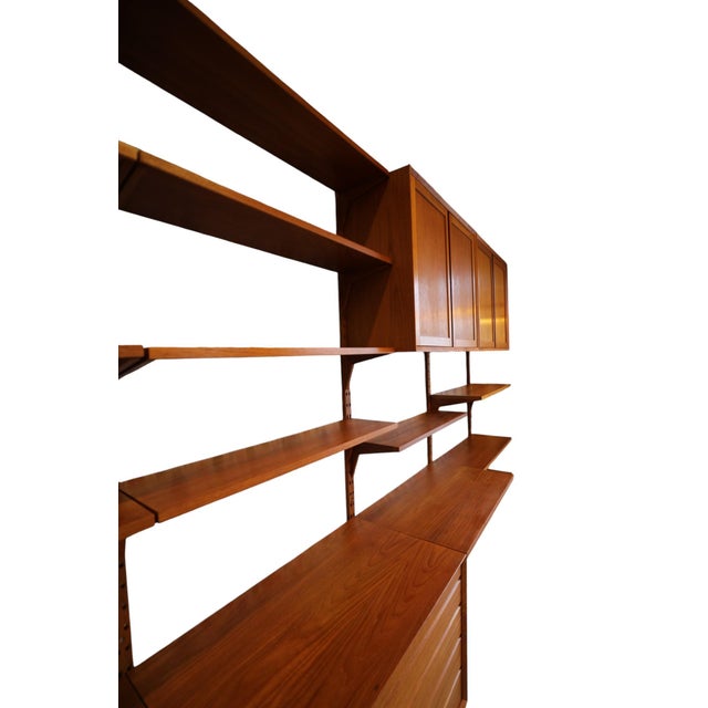 Large Wall-Mounted Shelving System in Teak by Poul Cadovius for Cado, 1960s For Sale - Image 12 of 18