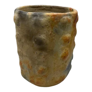 Sejnane Cylindrical Clay Bumpy Vessel - Light Medium