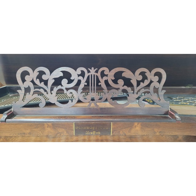Brown Circa 1860 Steinway Solid Rosewood Large Square Piano For Sale - Image 8 of 17