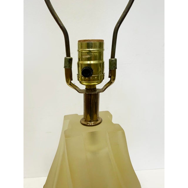 Amber 1970s Modernist Paolo Gucci Freeform Molded Table Lamps, Signed Pair For Sale - Image 8 of 9
