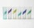 Hazel-Atlas 1950s Hazel Atlas Candy Stripe Frosted Diagonal Stripe Tumblers Set - Set of 6 For Sale - Image 4 of 5