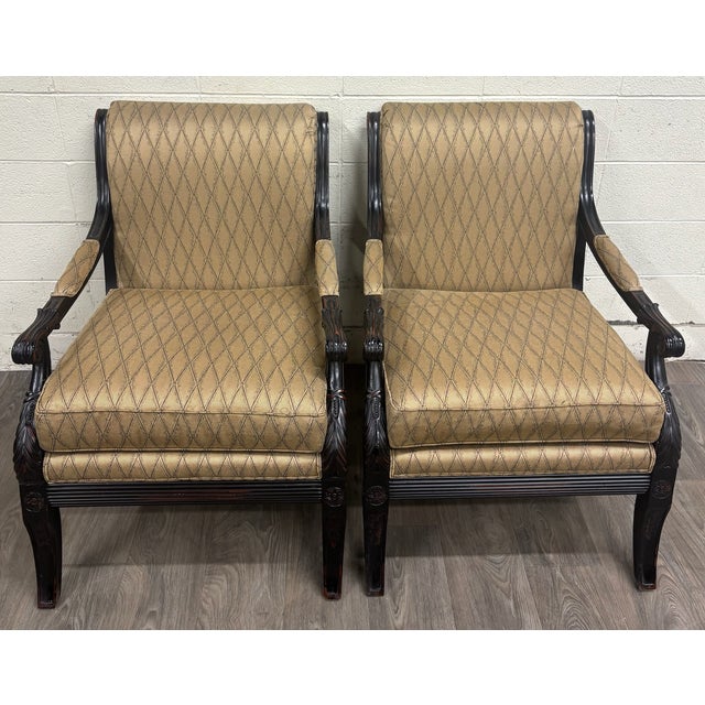 C.R. Laine Furniture Vintage c.r. Laine French Louis XVI Style Designer Accent Chairs - Pair For Sale - Image 4 of 17