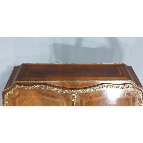 Antique French Kingwood Parquetry Bureau For Sale - Image 6 of 18