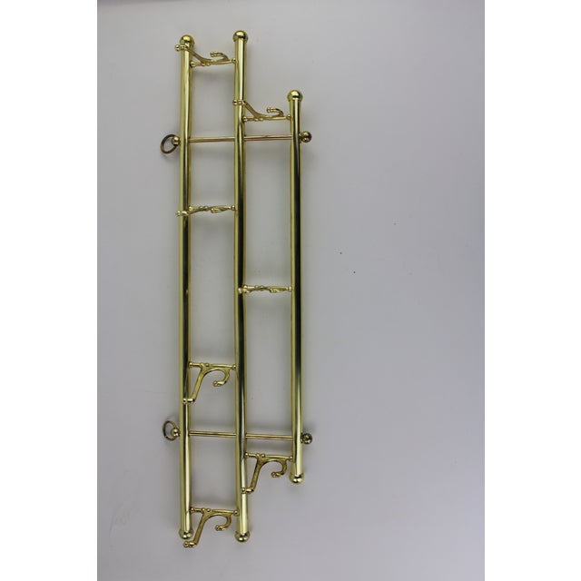 Brass Coat Rack with Adjustable Hooks, 1950s For Sale - Image 4 of 10