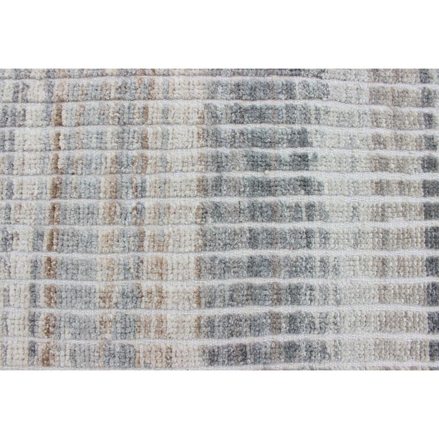 Muted Taupe and Gray Casual Modern Rug With Combination of Kilim/Piled 10'8 X 14'0 For Sale - Image 9 of 16
