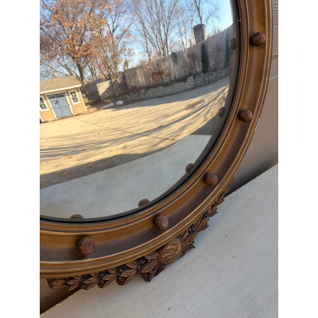 American Federal Giltwood Eagle Bullseye Convex Mirror For Sale In South Bend - Image 6 of 14