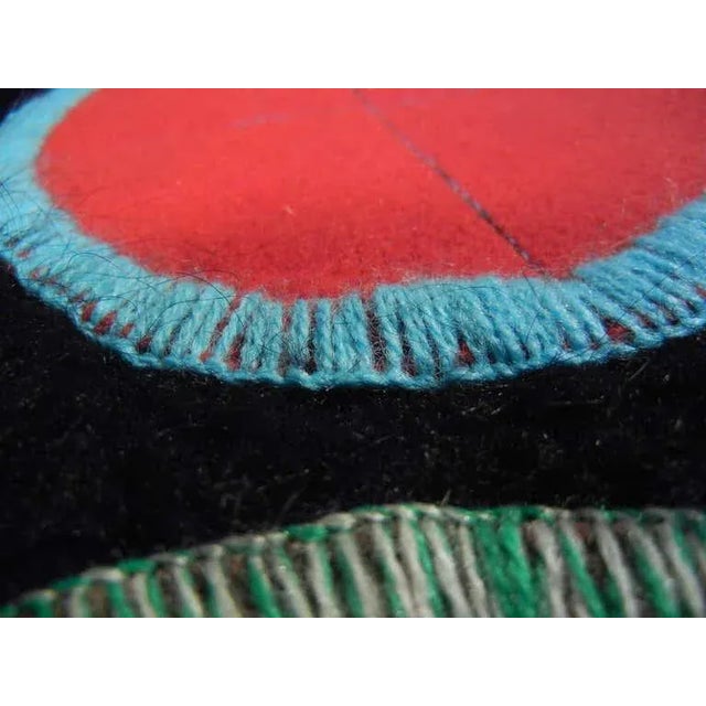 1960s Folk Art Pop Art Wall Hanging Quilt For Sale - Image 10 of 11