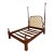 Scarborough House Queen Size Upholstered Mahogany Two Post Bed - Floor Sample For Sale