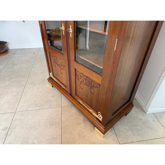 Antique Art Nouveau Glass Display Cabinet, 1920s For Sale - Image 18 of 18