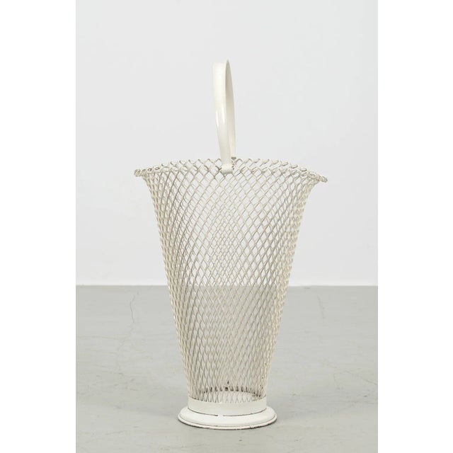 Vintage White Umbrella Stand For Sale - Image 3 of 8