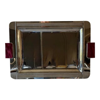 Vintage French Art Deco Serving Tray by Jean Couzon For Sale