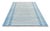 Sky Blue Handwoven Cotton Area Rug Vegetable Dyed Sky Blue and White Striped Dhurrie - 13'x18' For Sale - Image 8 of 12