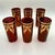 1980s Italian Red Highball Glasses with 24k Gold Garlands from Interglass, 1980s, Set of 6 For Sale - Image 5 of 14