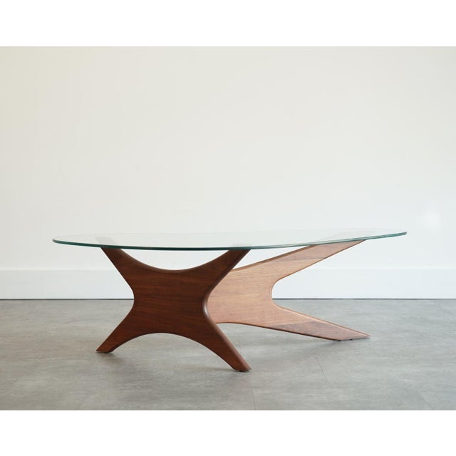 Mid-Century Modern Adrian Pearsall for Craft Associates Asymmetric Walnut Coffee Table, C. 1950s For Sale - Image 3 of 9