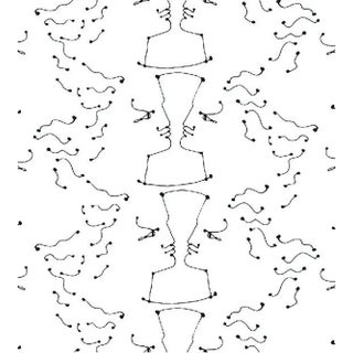 Sample - Lelievre for The House of Scalamandr�� Tete A Tete Wallcovering, Ivoire Noir For Sale