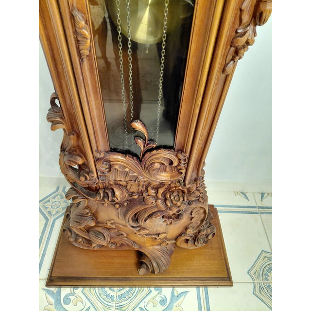 Brown Pendulum Clock with Melodies, 1970s For Sale - Image 8 of 9