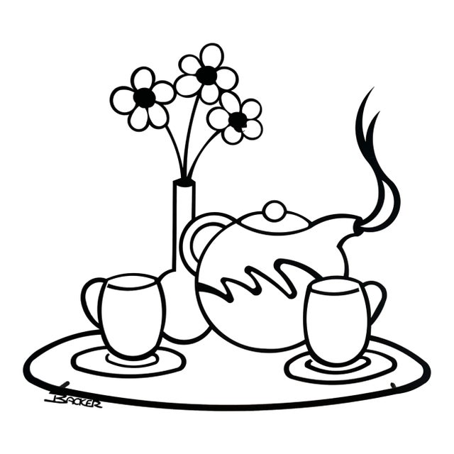 Backer Tea Pot Tray Metal Wall Art For Sale