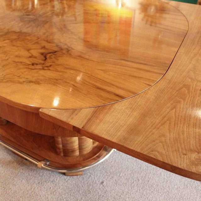 Wood Vintage Art Deco Extendable Table, 1930s For Sale - Image 7 of 10