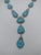 Early 21st Century Kingman Waterweb Turquoise Lariat Necklace 13 Stone Authentic Native American Handmade For Sale - Image 5 of 7