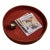 Woven Tray in Natural Fiber With Copper Edge For Sale