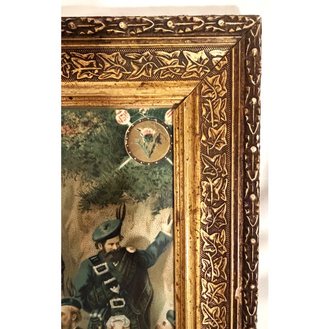 Antique Framed Scottish Print of Clan Chiefs and Tartans For Sale - Image 9 of 11