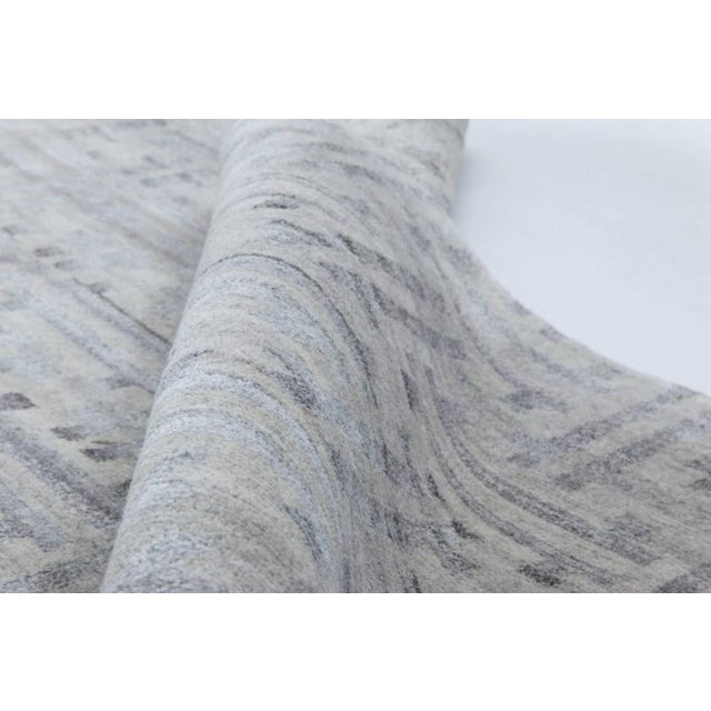 Modern Contemporary Terra Blue Hand Knotted in Natural Wool Rug by Doris Leslie Blau For Sale - Image 3 of 6