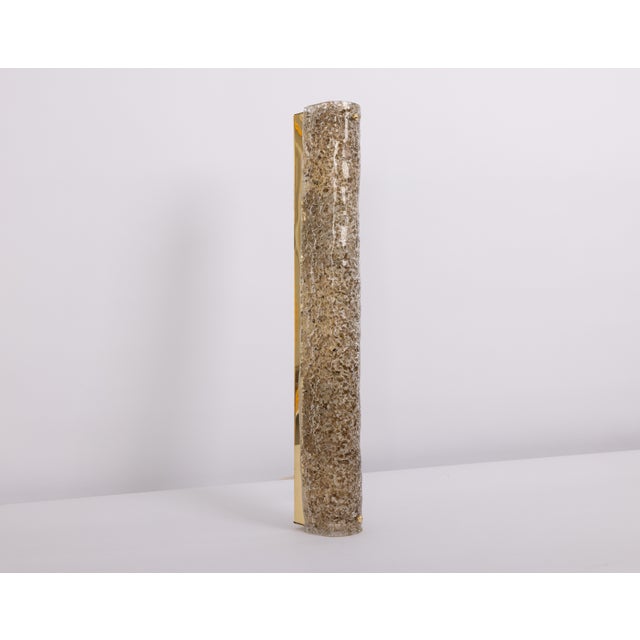 Dark Toned Murano Glass Wall Sconce attributed to Hillebrand, Germany, 1970s For Sale - Image 3 of 12