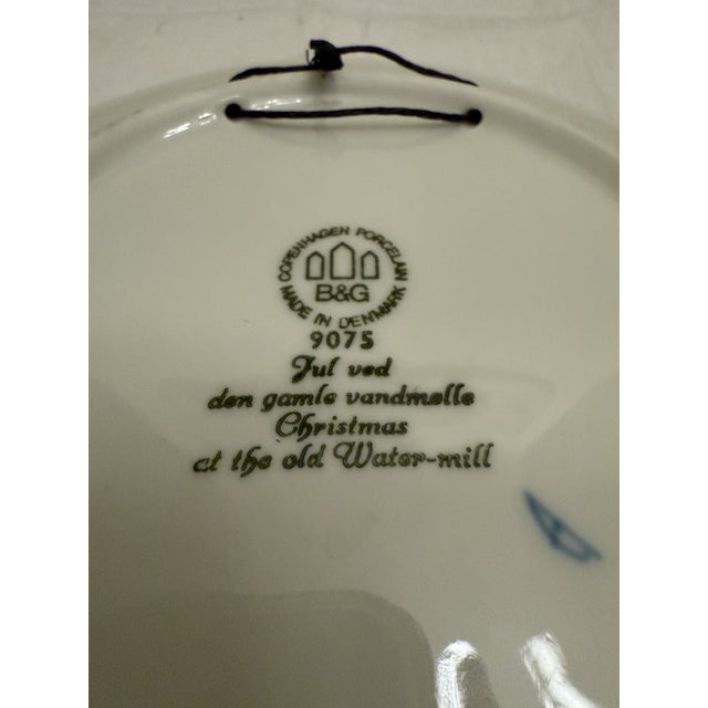 B & G Vintage Blue & White Christmas Plates (5) For Sale - Image 11 of 14
