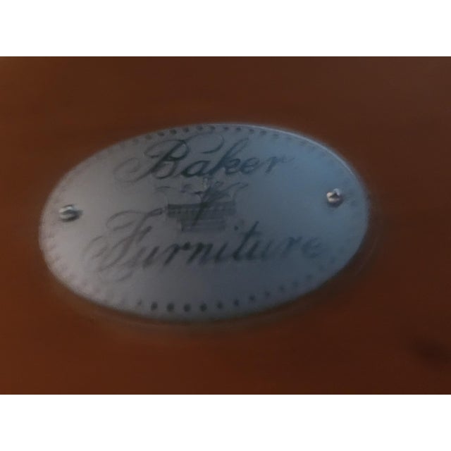 Wood Set of Round Baker Mahogany Book Tables For Sale - Image 7 of 12