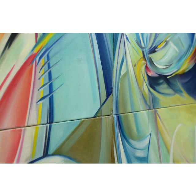Early 21st Century Lucio Esposito, Energy in Motion Tetraptych, 2011, Oil on Canvas For Sale - Image 5 of 8