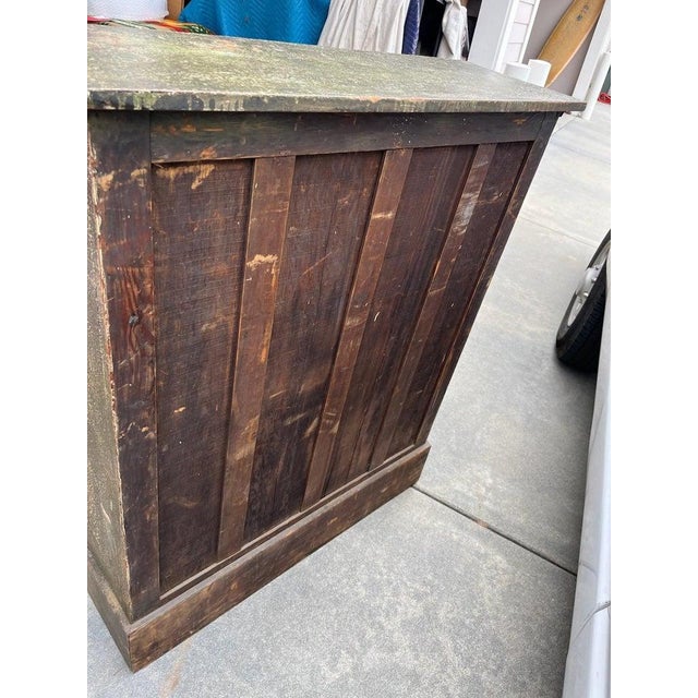 Late 19th Century 19th Century Original Painted Book Shelf in Sage Green For Sale - Image 5 of 5