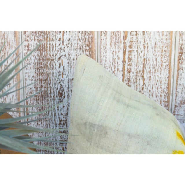 Vintage Rihon Tie Dyed Organic Silk Lumbar Pillow For Sale - Image 4 of 11