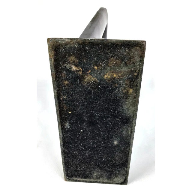 Wood 1920s Art Deco Era Hand Formed Solid Bronze Photo Frame For Sale - Image 7 of 8