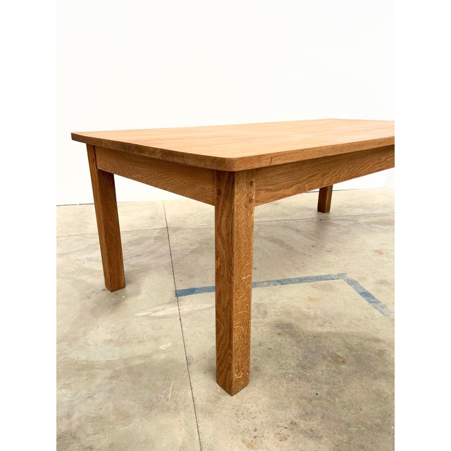 1940s Vintage Farmhouse Table in Oak, 1940s For Sale - Image 5 of 15