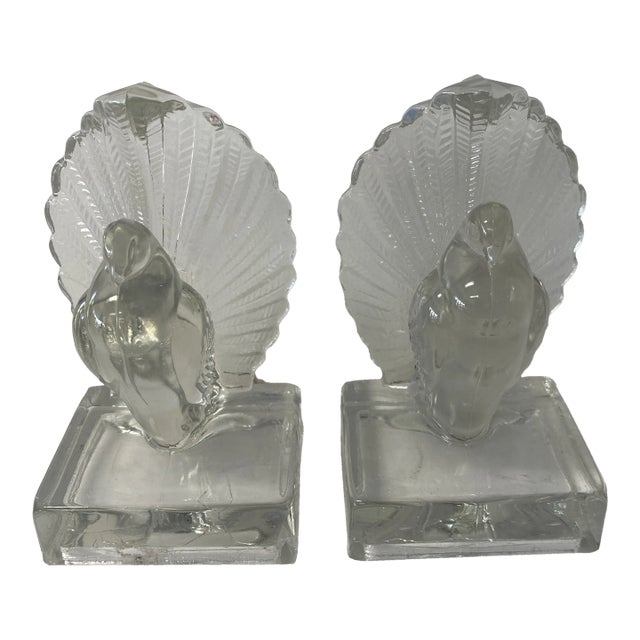 1970s Glass Turkey Bookends - a Pair For Sale