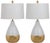 White 24 Inch H Table Lamp in White & Gold - a Pair For Sale - Image 8 of 8