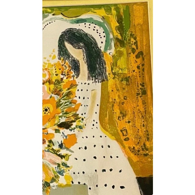 Monique Journod Signed French Floral Serigraph, 43/260 For Sale - Image 4 of 7