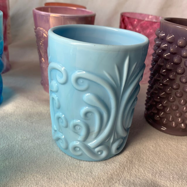 Glass 1930s Rare Eclectic Collection Art Glass Tumblers - Set of 10 For Sale - Image 7 of 12