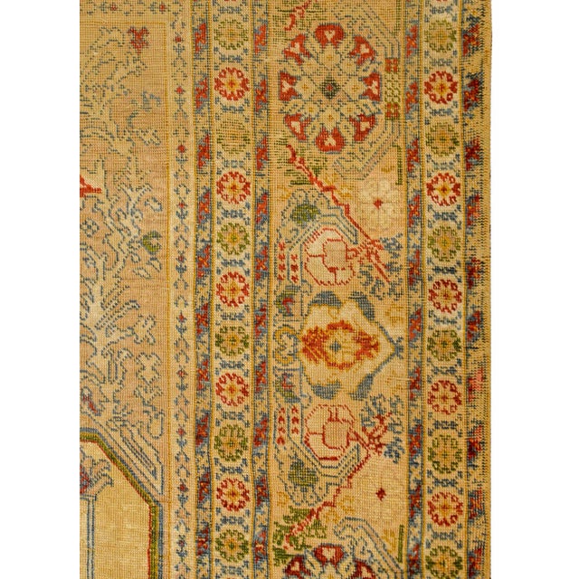 Textile Early 20th Century Turkish Silk Prayer Rug For Sale - Image 7 of 10