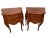 Gorgeous Antique French Nightstands Bedside Tables with Two drawers and Mahogany Inlay top, Brass Ormolu, 29" Tall x 21"...