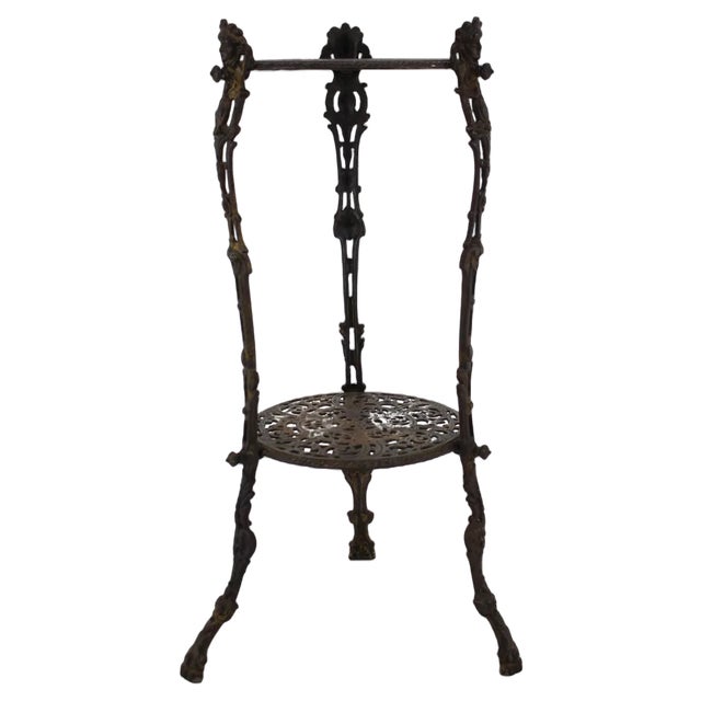 Danish Iron Flower Stand, 1950s For Sale