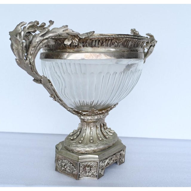 Victorian Sheffield Silver Plate Tureen in Cut Glass For Sale - Image 6 of 15