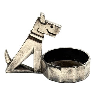 Small Art Deco Silver-Plated Ric & Mac Ashtray by Edouard Marcel Sandoz for Gallia Christofle, France, 1930s For Sale