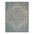 6x9 Blue Hand-Knotted Wool Floral Symmetry Geometric Modern Carpet Rug For Sale