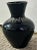 1950s Vintage 1950’s American Westmoreland Mary Gregory Black Amethyst Glass Hand-Painted Woman Playing Harp Motif Baluster Vase For Sale - Image 5 of 8